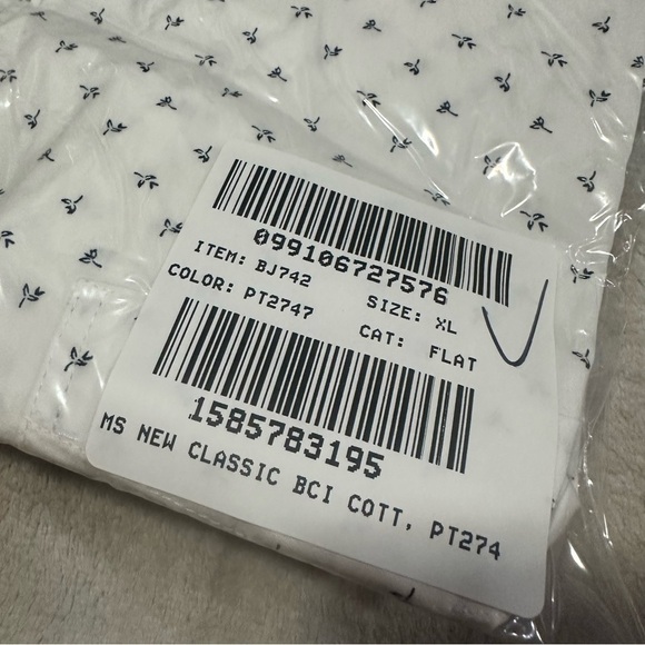 J crew Slim Secret Wash cotton poplin shirt white spring toss flower print - Picture 2 of 2